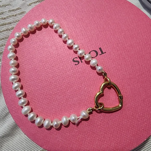 Tous Jewelry Tous Hold Heart Bracelet In 8kt Yellow Gold